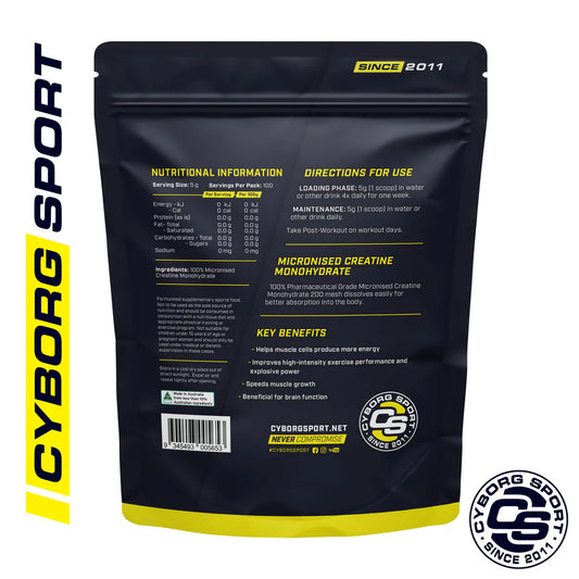 Micronised Creatine Monohydrate by Cyborg Sport 500g