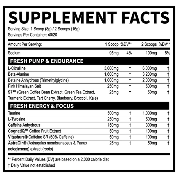 Fresh. Pre Workout