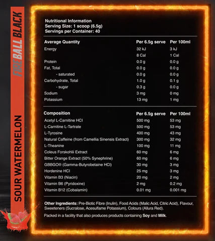 Fireball BLACK Thermogenic by Red Dragon Nutritionals