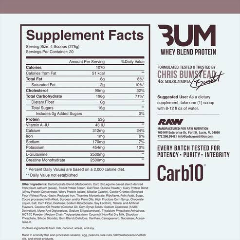 Mass Gainer by Raw Nutrition CBUM