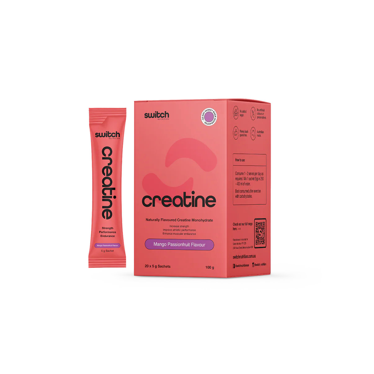 Flavoured Creatine Sachet Box by Switch
