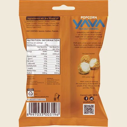 YAVA Popcorn Sea Salt Caramel 60g